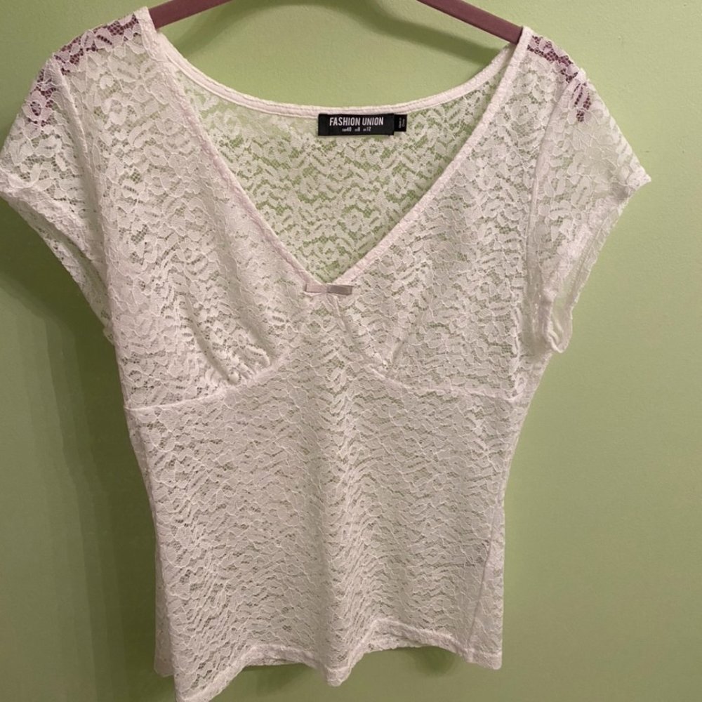 ASOS/Fashion Union See Through Lace Top